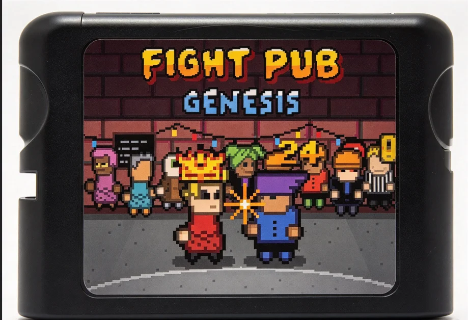 Fight Pub: Genesis MD 16bit Game Card Random Case