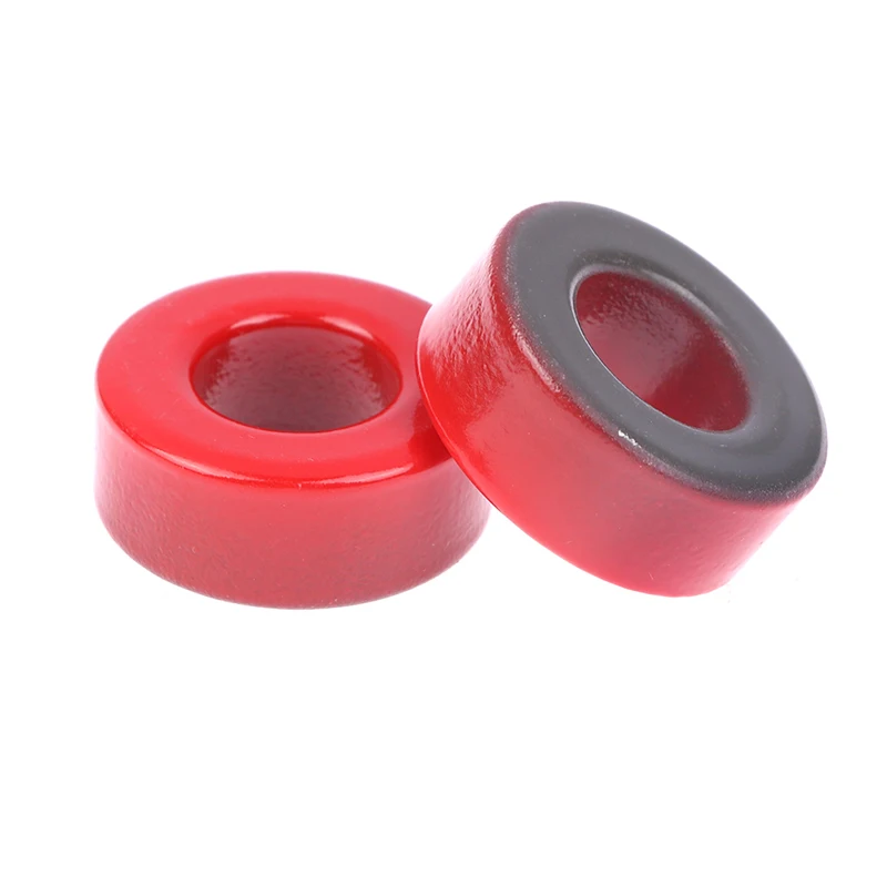 5Pcs 10μo T106-2 Iron Ferrite Toroid Cores For Inductors Iron Powder Core Red Magnetic Ring Low Permeability 27mm*14mm*11mm