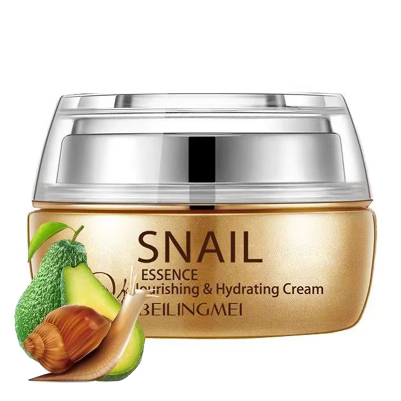 50G Snail Essence ครีมบำรุงผิวหน้า Moisturizing Oil Control กระจ่างใส Tender Face Lighten ขาวนุ่ม Repair Skin Care