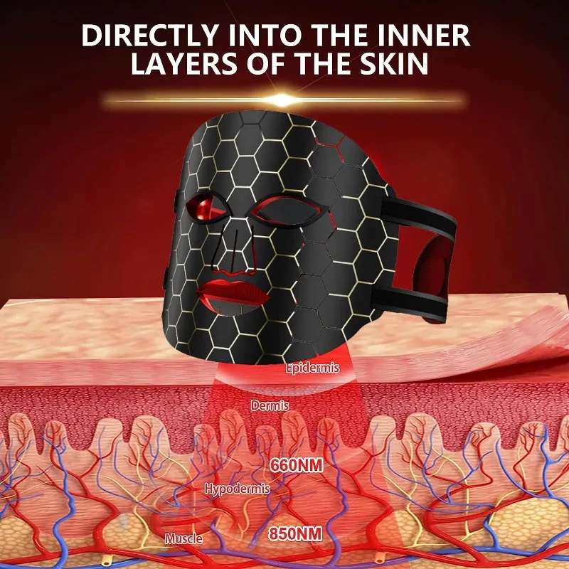 Novo instrumento de rejuvenescimento da pele fóton atacado fototerapia dispositivo de beleza dispositivo máscara facial