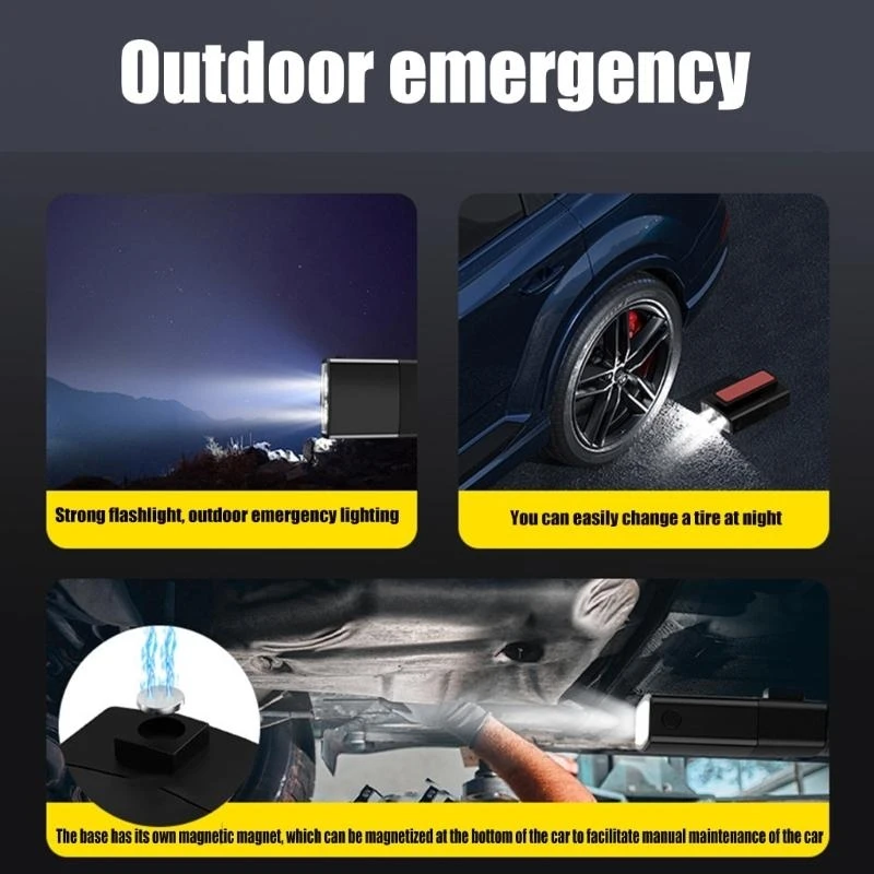 K0EA 車窓ブレーカーツール 3 in 1 ガラスブレーカーとシートベルトカッター & 懐中電灯車脱出ツール救命用