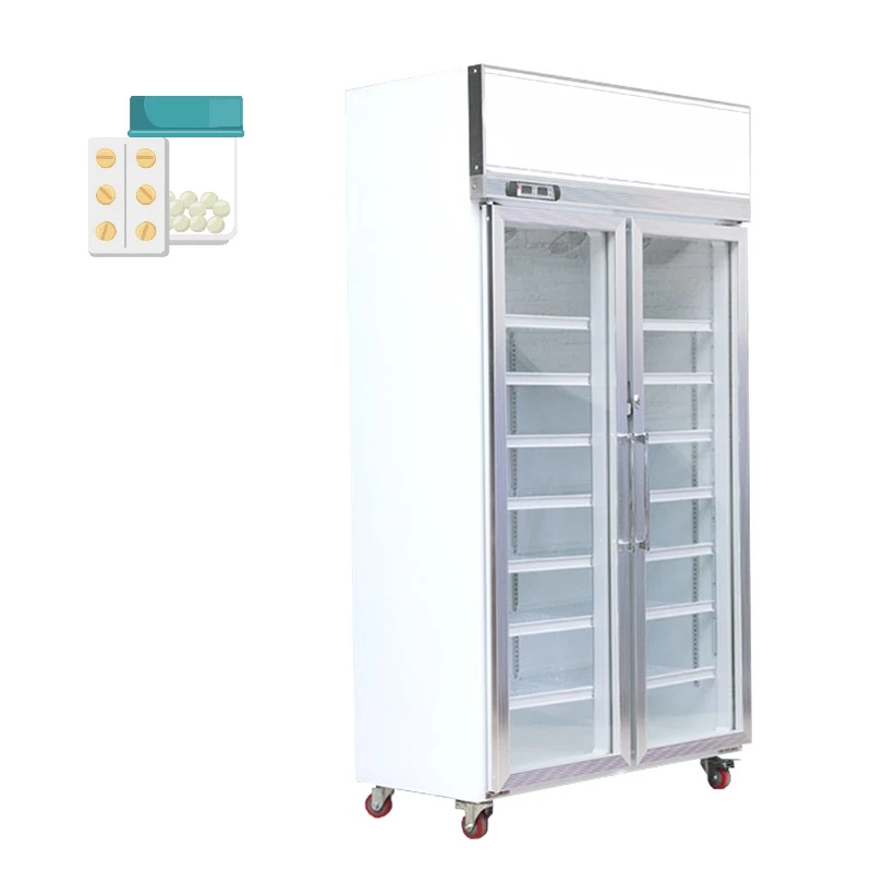 MUXUE  Double Door Laboratory fridge medical pharmaceutical refrigerators 2~8 Degree Lab Pharmacy Refrigerator