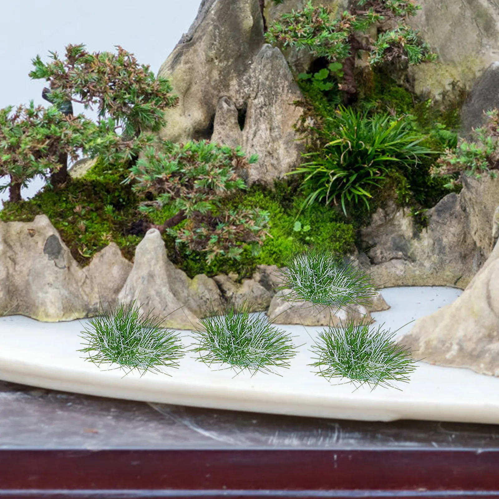

Plants Artificial Grass Vegetation Decoration Architectural Model Artifical Faux Fake Cluster