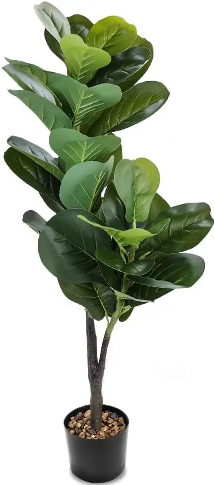 

Искусственные растения для гостиной, домашнего офиса, декор с натуральным дизайном ствола, 95 см, искусственный Banyan с листьями Цинь