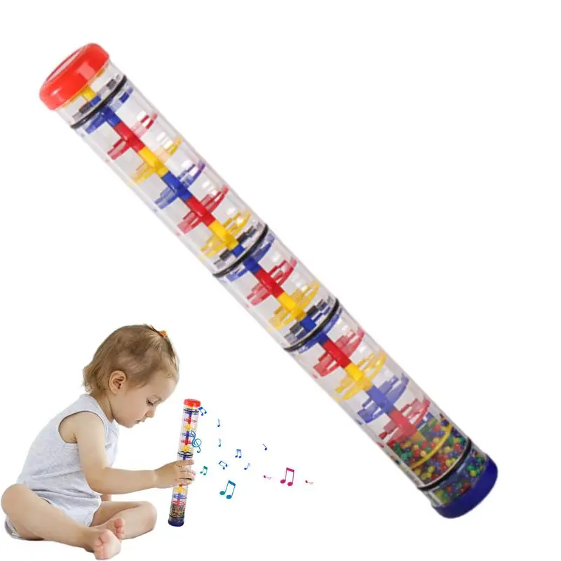 Rain Sound Noise Maker Rainfall Rattle Tube Rainstick Shaker Rain Maker Musical Sensory Instrument For Auditory Development