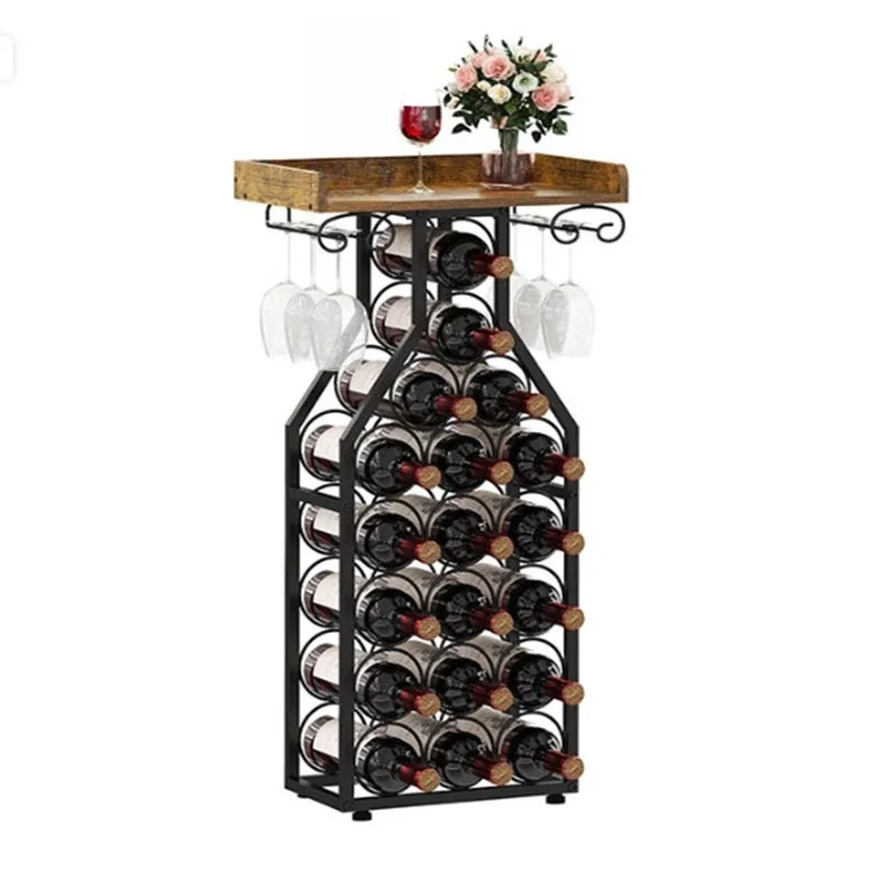 

Cross-border American red rack floor-to-ceiling cabinet, modern simple living room rack, shelf glass