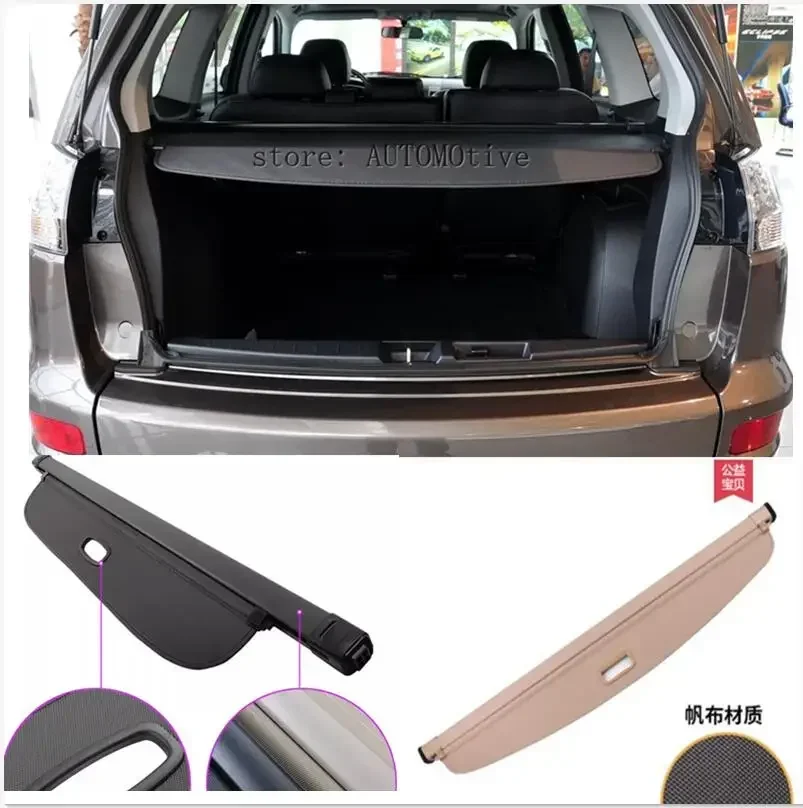 

Top Quality! Rear Trunk Security Shield Cargo Cover Fit For Mitsubishi Outlander 2009 2010 2011 2012(Black, beige to choose)