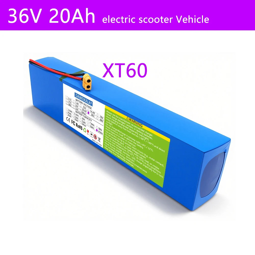 36V 10S3P battery E-scooter pack 18650 lithium ion battery 500W high power large capacity 42Vmotorcycle scooter XT60 plug