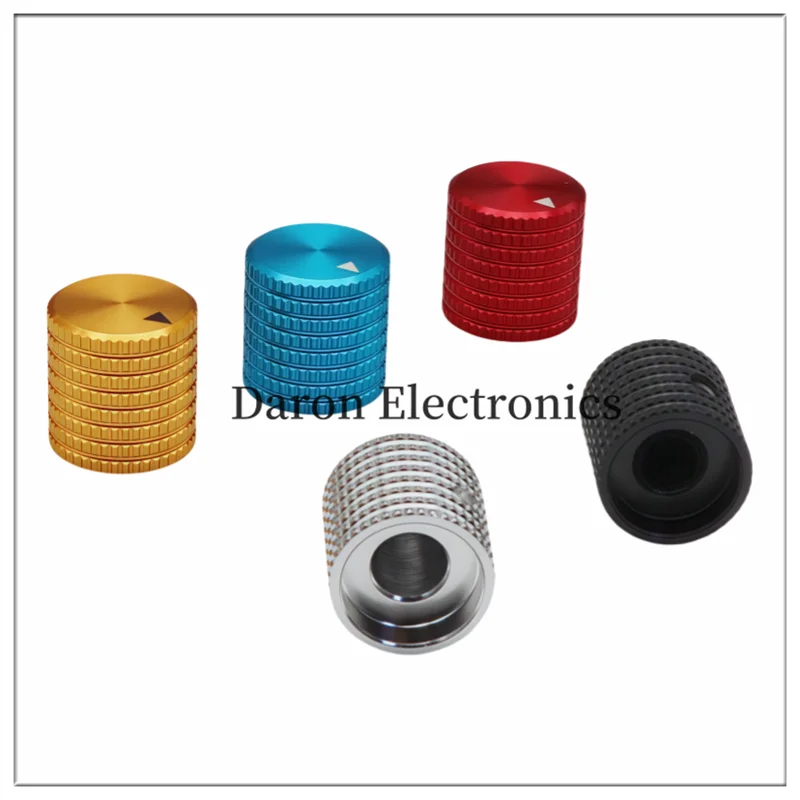5PCS Solid aluminum alloy knob 14*14 round hole 6mm digital audio broadcasting volume rotary adjustment cap