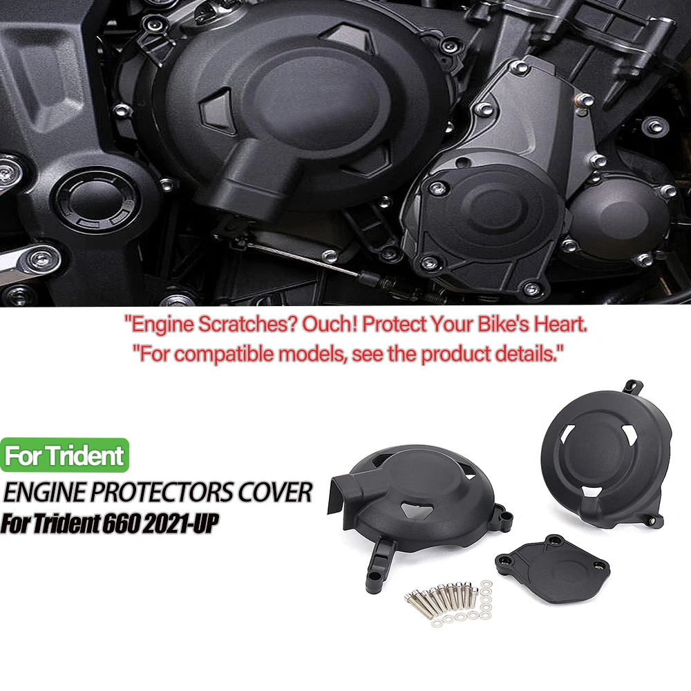 

For Trident 660 Trident660 TRIDENT 660 2021 2022 2023 Motorcycle Engine Guard Side Stator Case Guard Protector Black