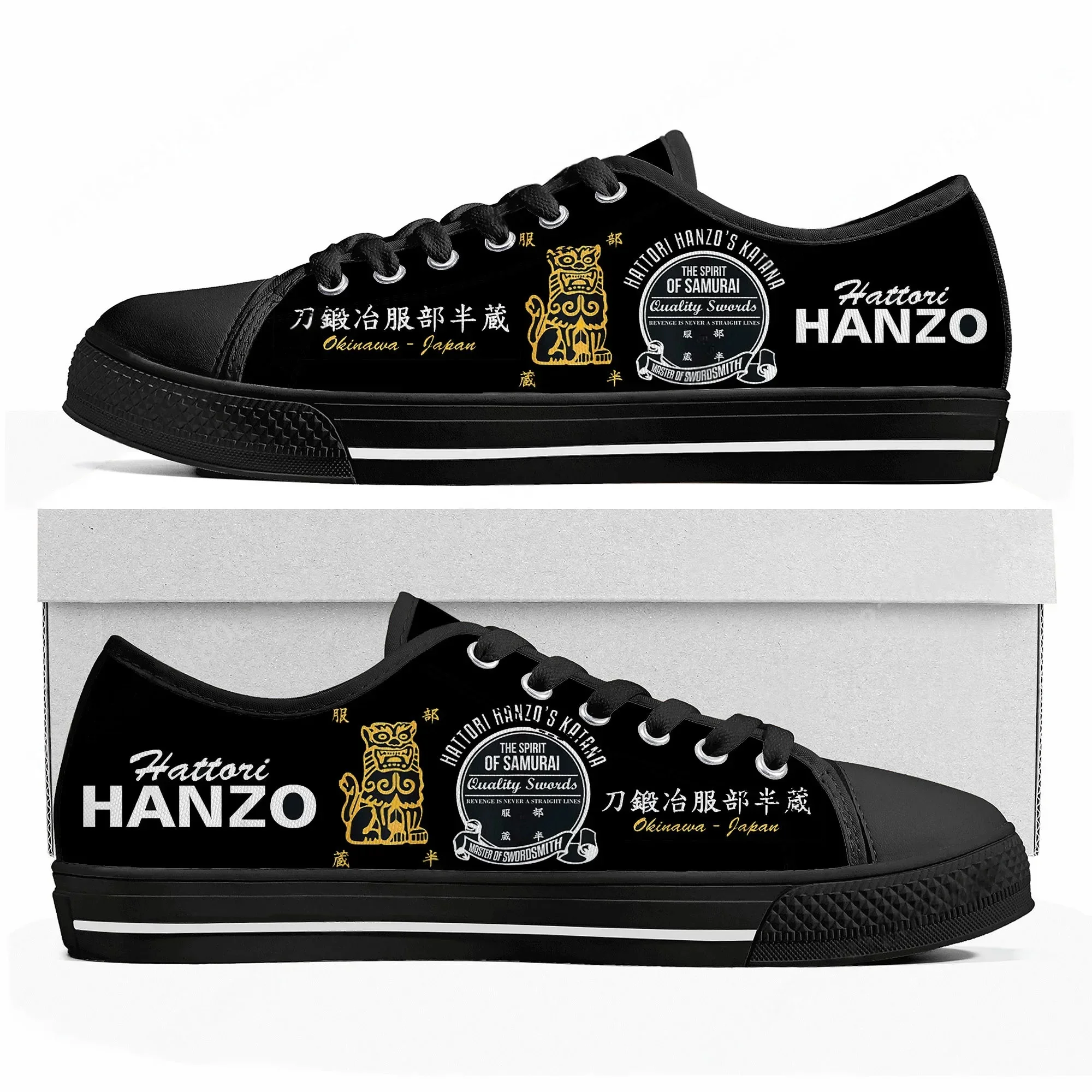 Kill Bill Hattori Hanzo Ninja Samurai Low Top Sneakers Mens Womens Teenager Canvas Sneaker Casual Custom Shoes Customize Shoe