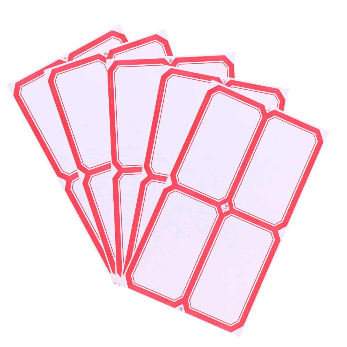 

240 pcs Self Adhesive Label Paper Pvc Sticker For Price Name Tags Marking Bottles Folders Office Classroom Store Use Red