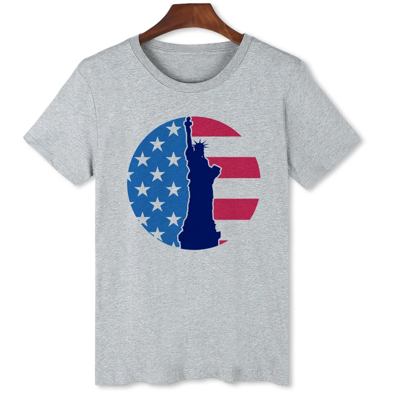 American Statue of Liberty T-shirt Men's Summer Fashion Clothes Hot Sale Brand New Casual Tshirt B1-197