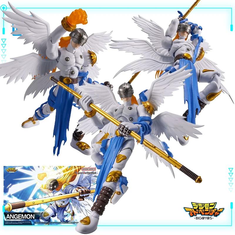 Bandai Original Genuine Anime Digimon Adventure Angemon Figure-rise Standard Assembly Models Action Figures Collections Toy Gift