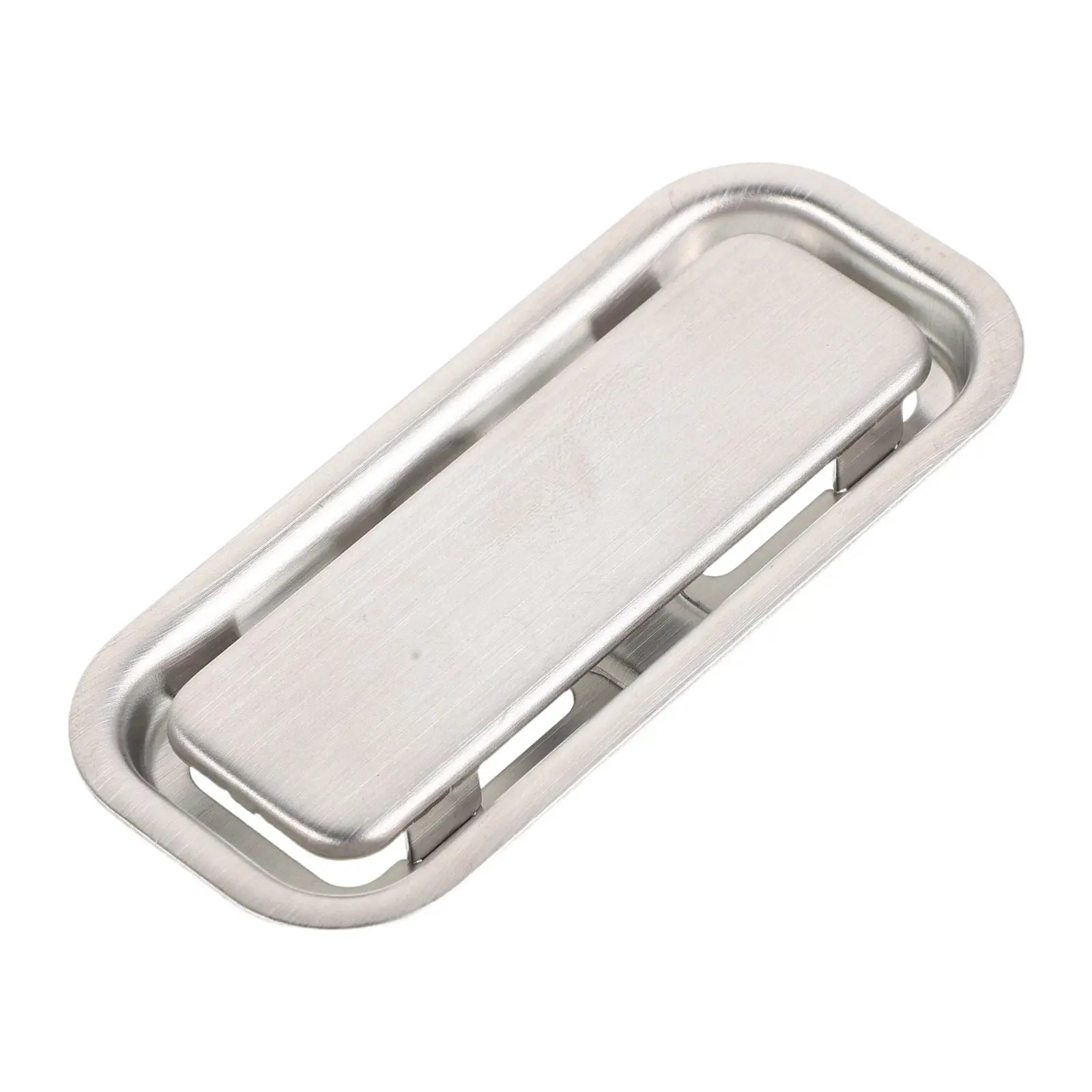Kitchen Sink Overflow Cover Stainless Steel Rectangle Drain Cap Overflow Protection Replacement Sink Hole Cover