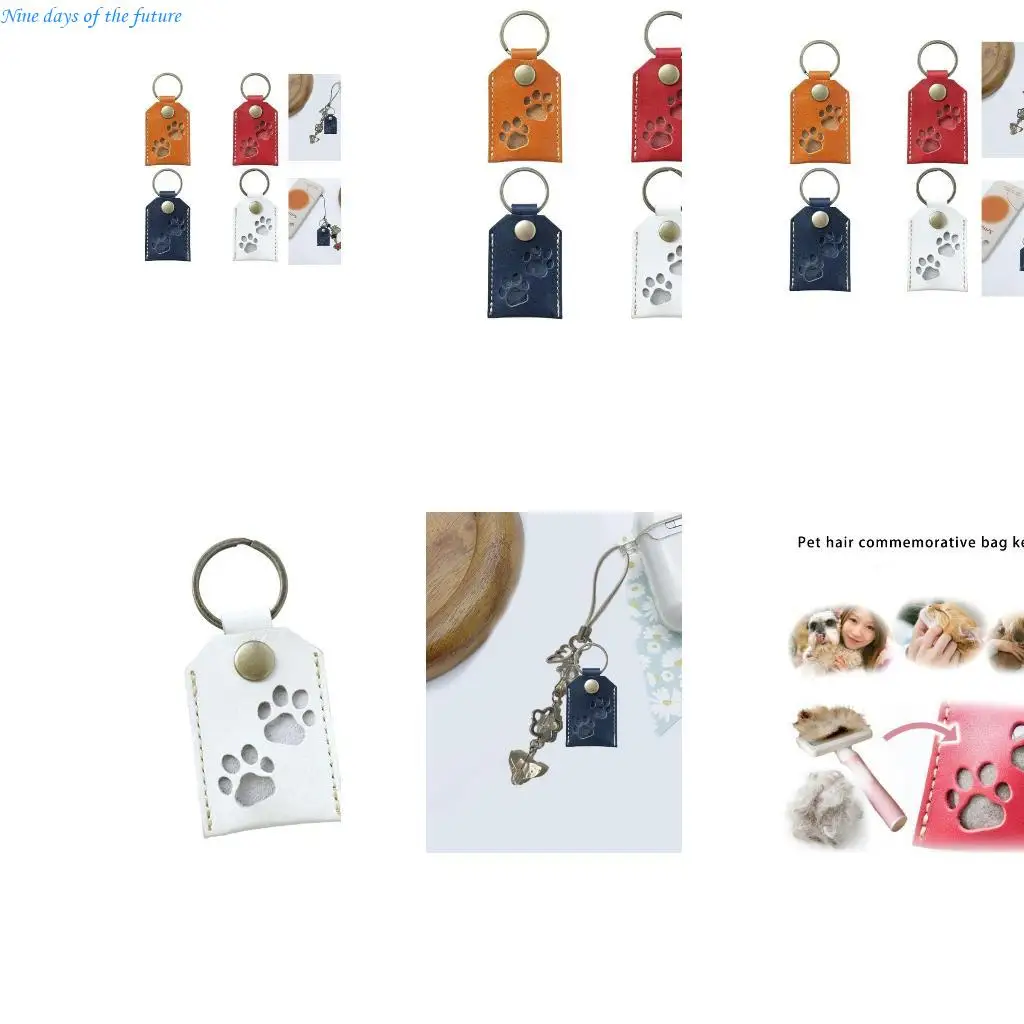 

Pet Hair Holder Keychain Pet Hair Leather Keychain Charm Keychain Accessories E65A