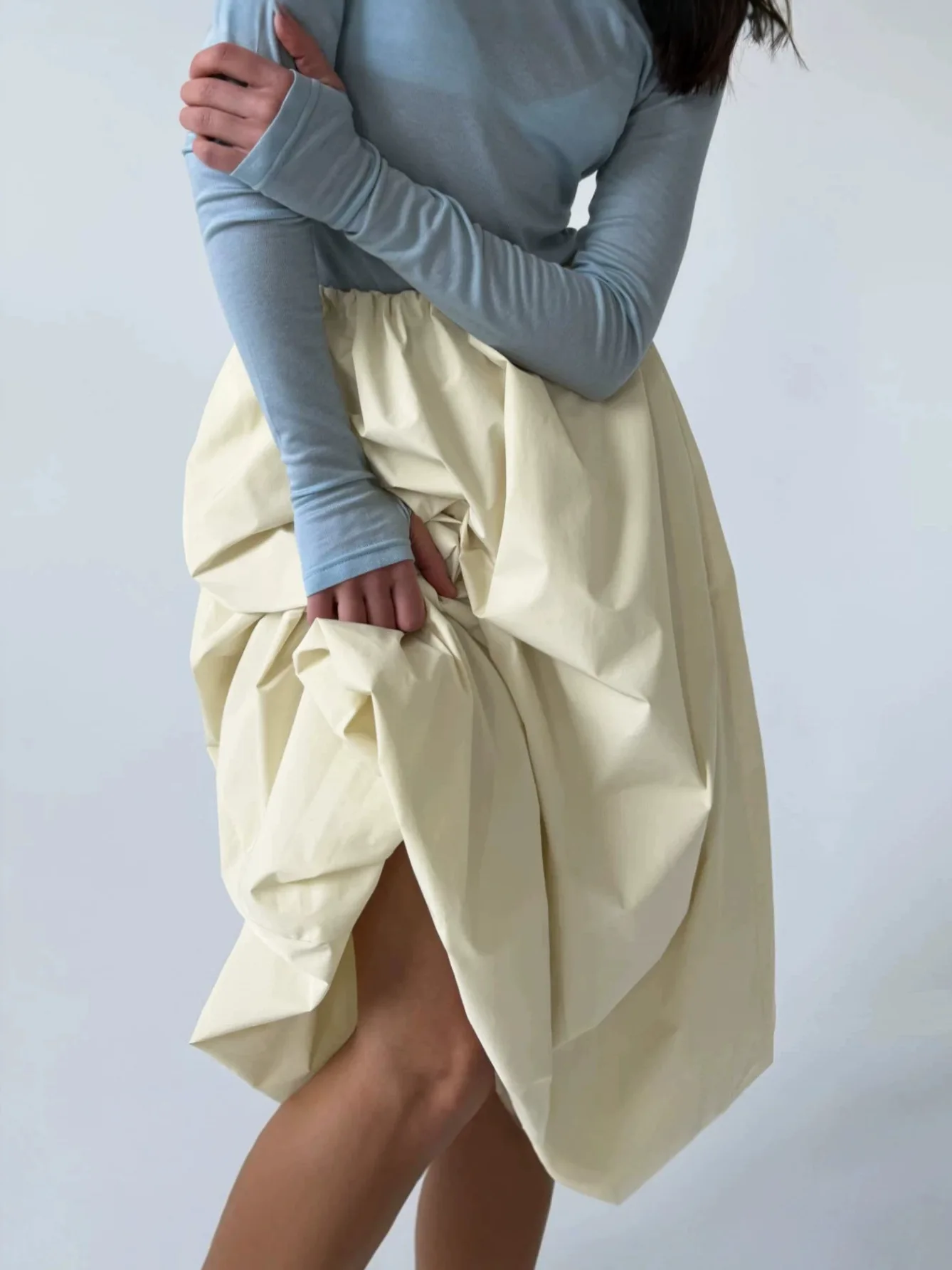 European,Clothes,Balloon,Long,Skirts,Street,Style,Chic,Sexy,Women,Tops,High,Elastic,Waist,Flowy,Loose,Cargo,Skirt,New,6819001