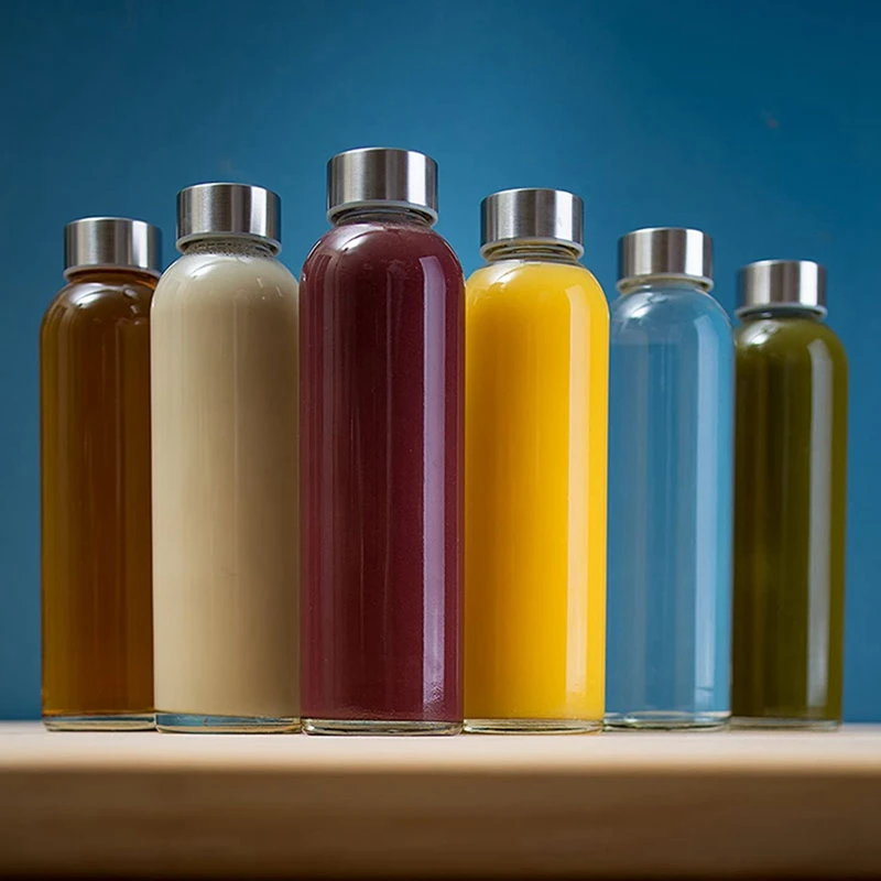 High Borosilicate Sports Water Bottle Glass With Lids Natural BPA Free Eco Friendly For Juicing image 4