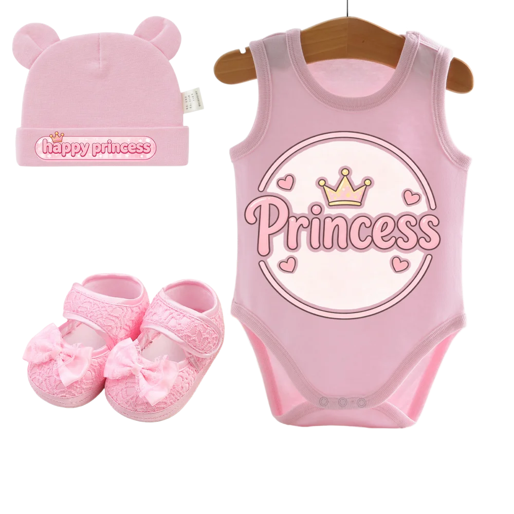 Newborn pacifier & Newborn hat &Cute Cartoon Printed Baby Crawl Romper Premium Pure Cotton Super Soft Cozy Onesie Elastic 0-8M