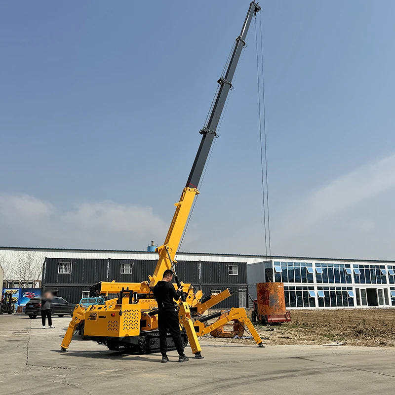 Indoor Mobile Hydraulic Small Spider Crane Capable of Entering Elevators for Operation 3-ton To 12-ton Hydraulic Spider Crane
