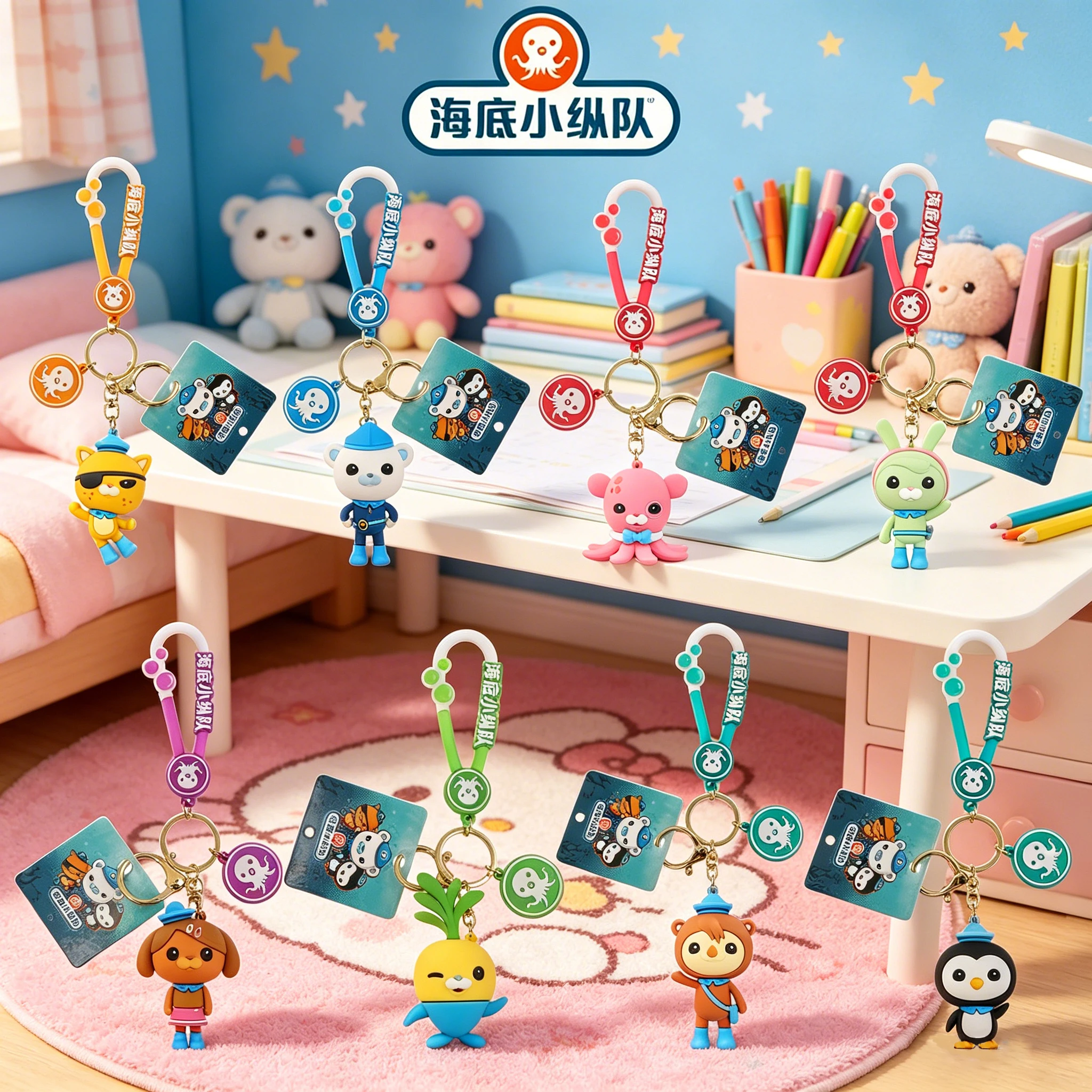 Original Octonauts Schlüsselanhänger Barnacles Kwazii Peso Dashi Inkling Tunip Shellington Tweak Taschenanhänger Niedlicher Autoschlüsselring Cartoon-Geschenk – Detail 6