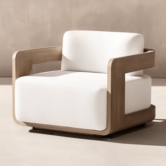 

Набор мебели Sigma для дома и сада на открытом воздухе, вращающееся одноместное кресло из тростникового тикового дерева