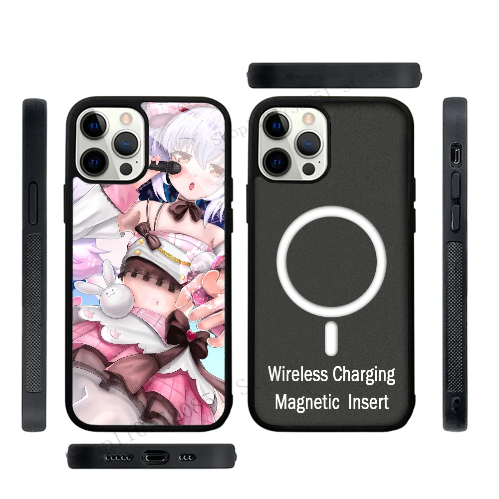 Game Anime Azur Lane Laffey Phone Case Strong Magnetic For IPhone 15 14 13 Pro Max 11 12 Mini Alex Mirror For Magsafe