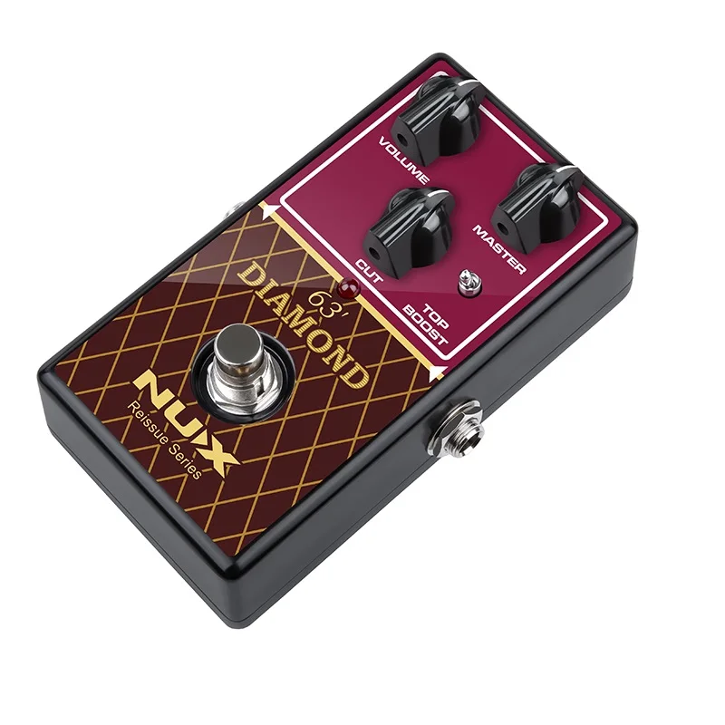 NUX 63' Diamond Reissue Pedal: Classic VOX AC-30 Revival, Volume/Master Knobs, Top Boost Toggle for Retro Rock 'n' Roll Sound - view 4