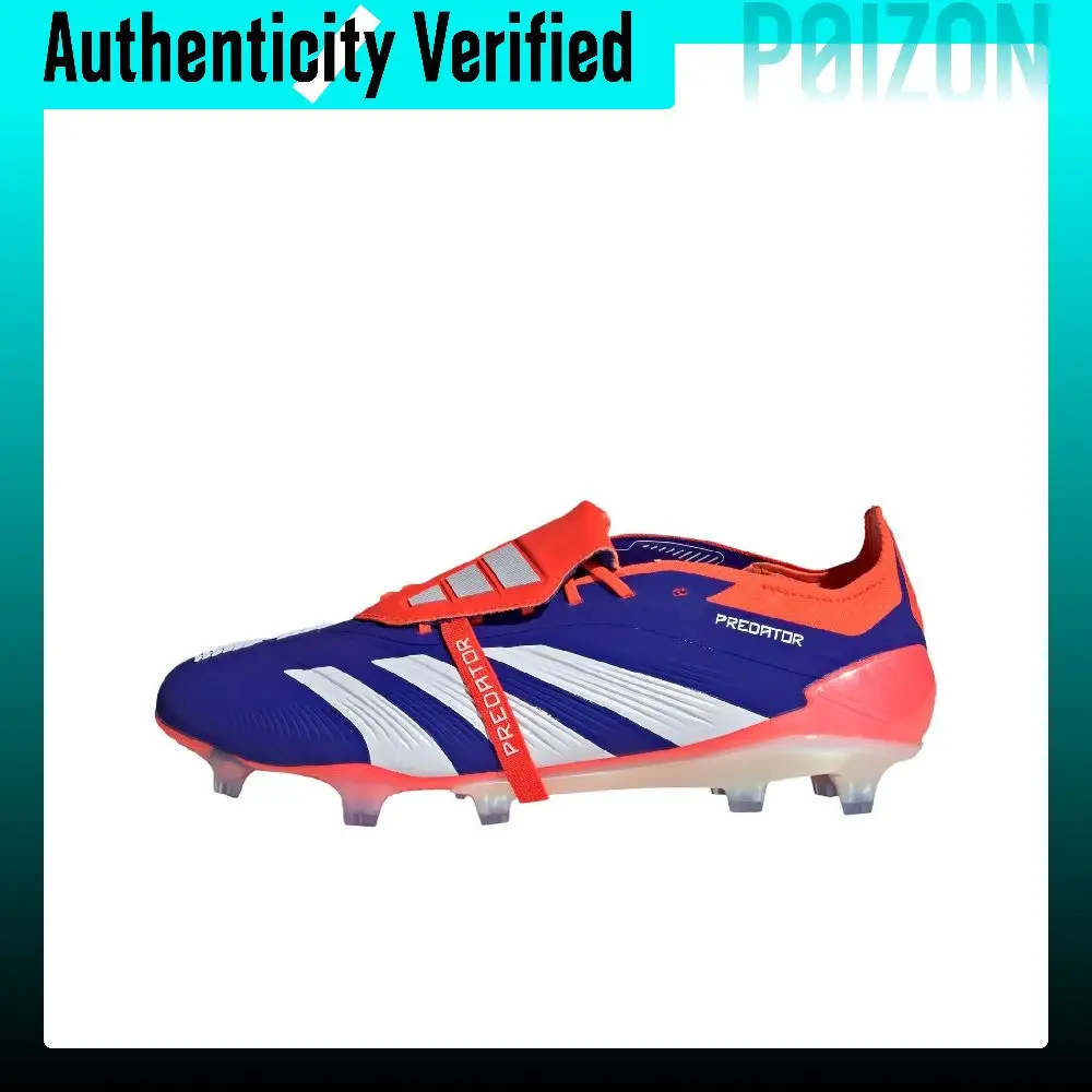 Adidas PREDATOR ELITE FG Firm Ground Natural Grass Slip Resistant Soccer Shoes Unisex Blue Orange IF6442