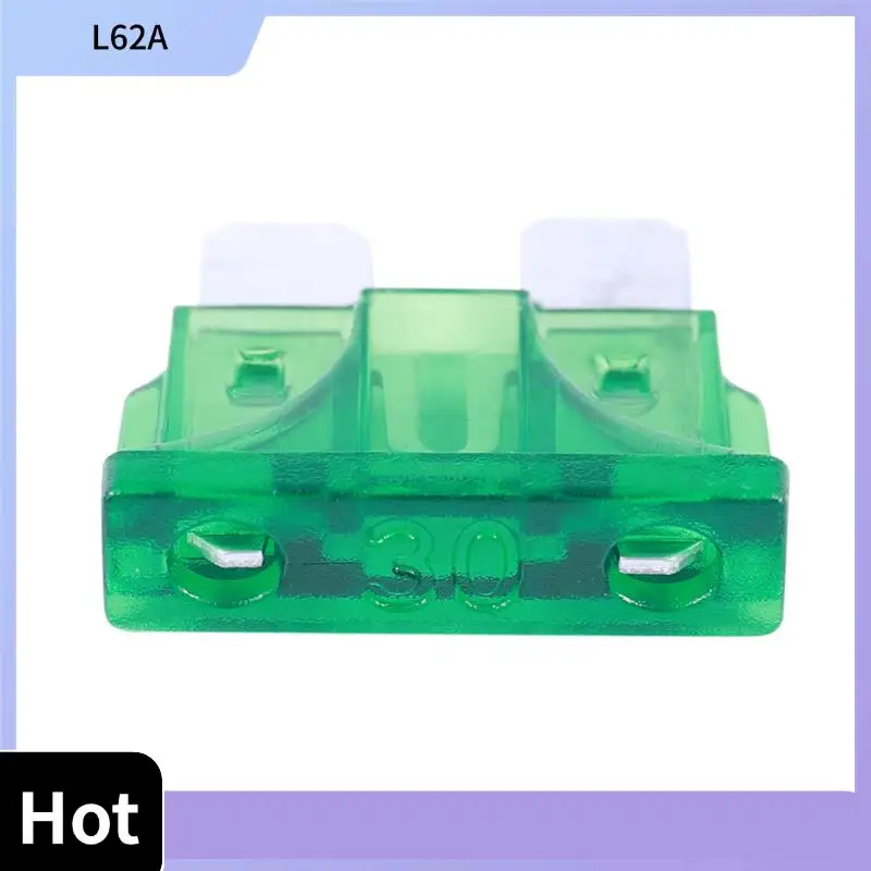 

L62A Vehicle Car 30A 30Amp Green Body Two Prong Blade ATC Fuse 90Pcs
