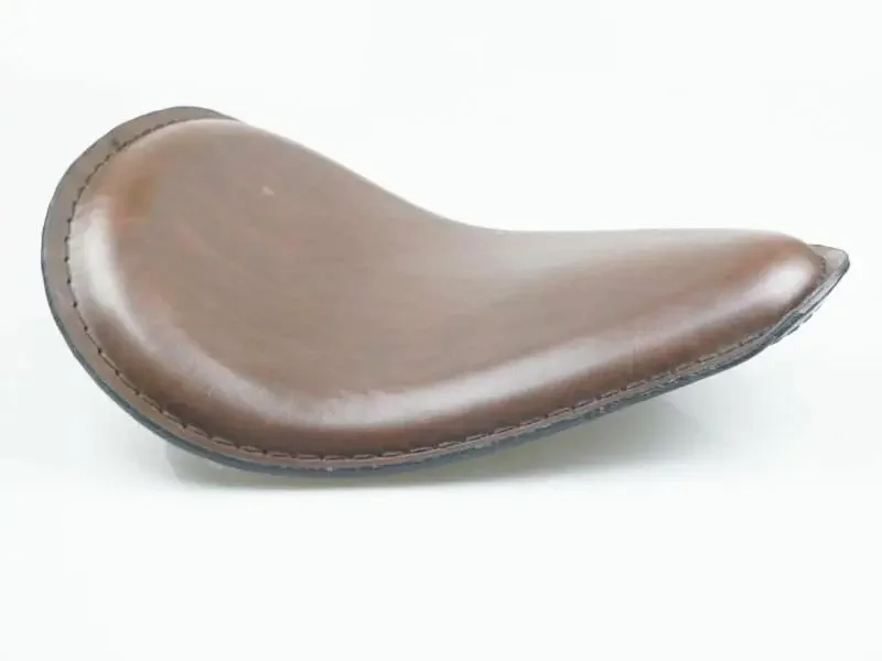 Brown Vintage Retro Motorcycle Leather Solo Seat For Harley Honda Suzuki Triumph
