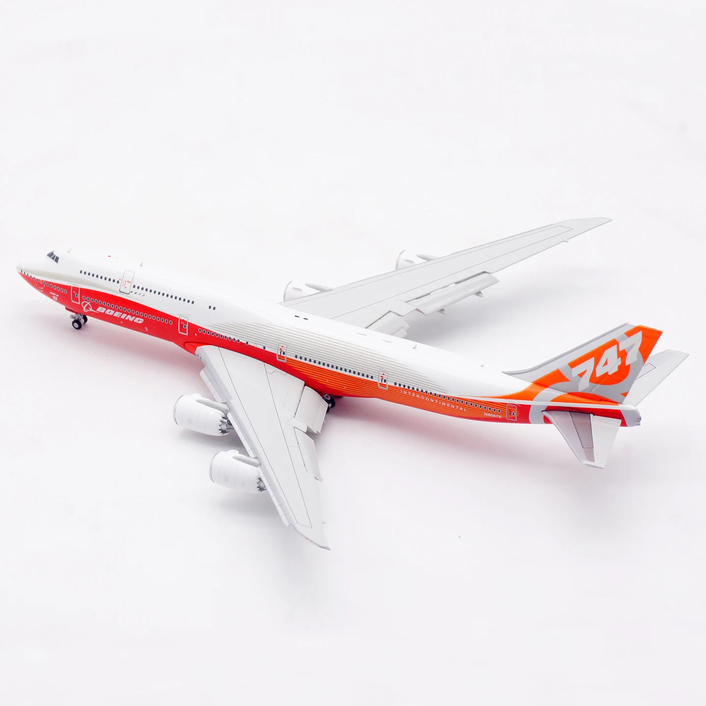 B631002F Model Samolotu Kolekcjonerskiego ze Stopu HX Model 1:400 Boeing B747-8 Sunrise 'House Color' Odlewany Model Samolotu N6067E Klapa Dół