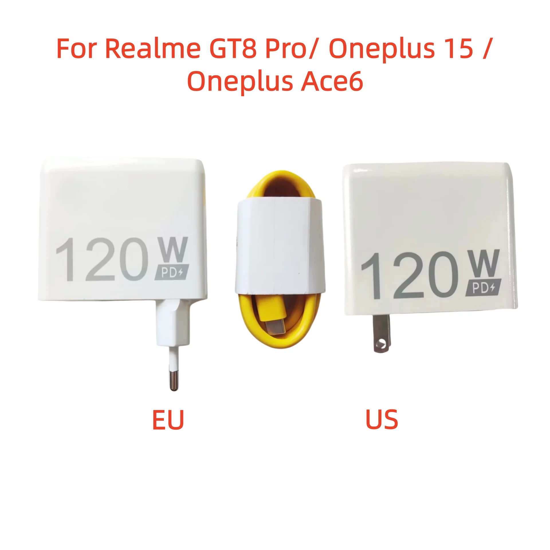 High Quality 120W Fast Charger For Realme GT8 Pro Oneplus 15 Ace6 Phone Adapter Fast Charger +20V 6A TPYE C Usb Cable Line Wire