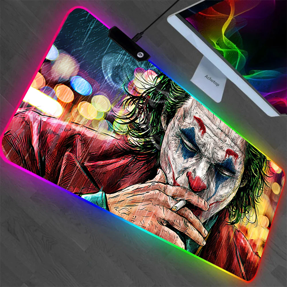 Imagem -01 - J-jokers Rgb pc Gamer Teclado Mouse Pad Mousepad Led Brilhante Tapetes de Borracha para Jogos Computador Mausepad j jokers rgb pc gamer teclado mouse pad mousepad led brilhante tapetes de borracha para jogos computador mausepad 01