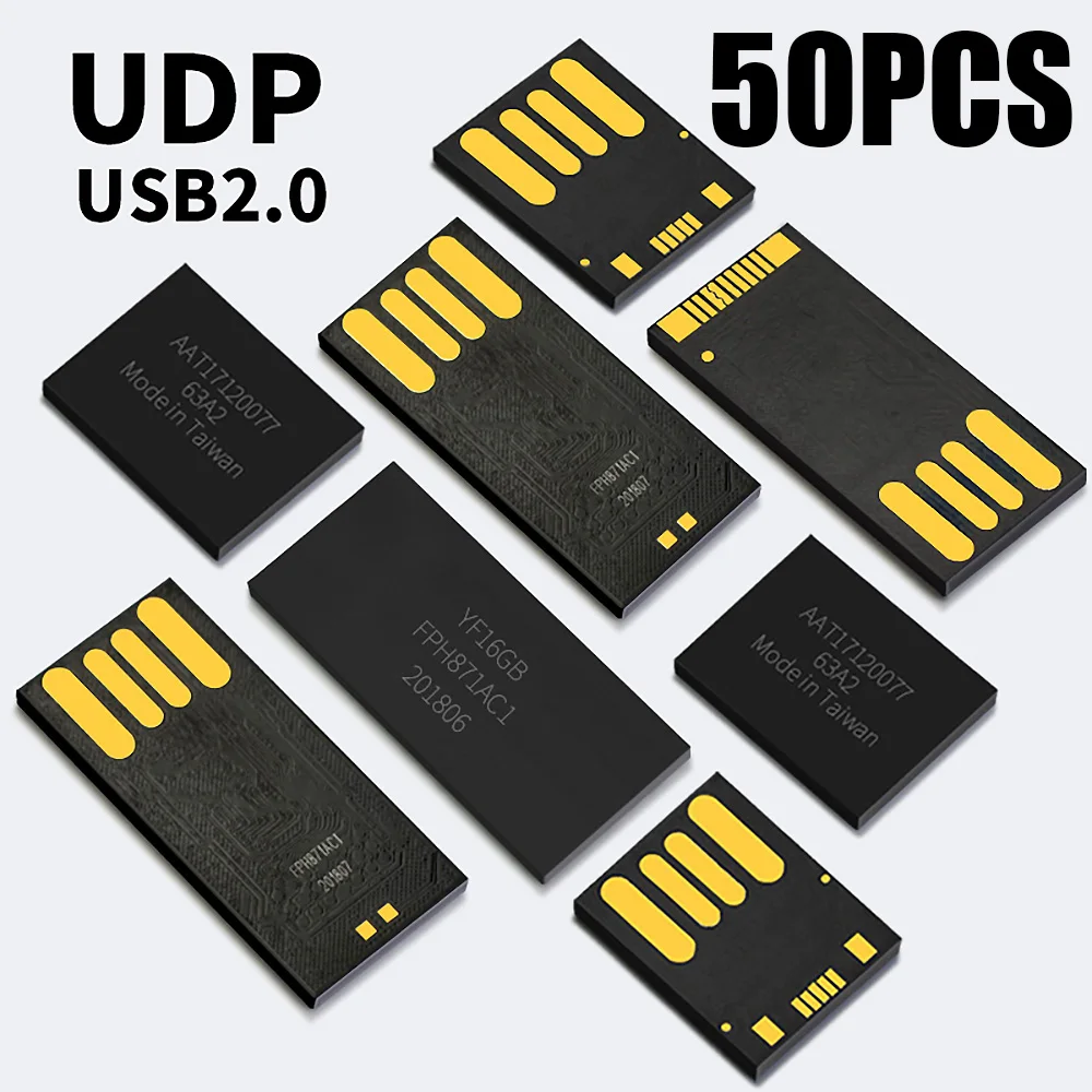 50PCS UDP chip flash short long board Udisk semi-finished chip pendrive Factory wholesale 1GB 8GB memory flash 128GB 64GBUSB2.0