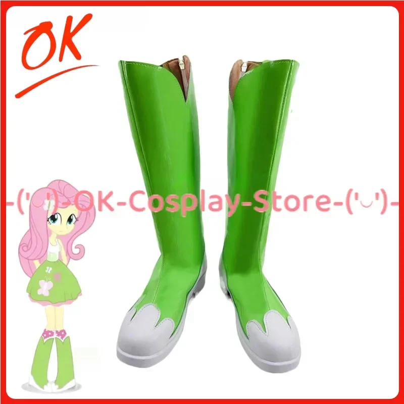 

[Customized] Fluttershy Cosplay Shoes Anime Game Roleplay Costume Prop Halloween Carnival Holiday Party PU Leather Boots