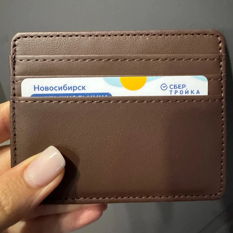 1Pc Multi Slot Slim Wallet for Women Men Business Card Cover Pu Leather ID Card Holder Candy Color Bank Credit Card Box