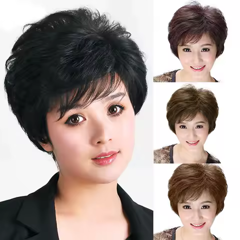 자연 가짜 머리 앞머리 가발 통기성 경량 머리 앞머리 여성 스타일링 헤어 피스