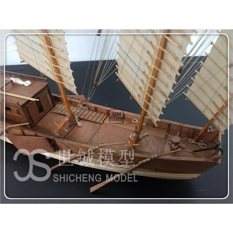 Scheepsmodel 1/50 Chinees zandschip Een van de vier oude schepen in China DIY Simulatie Oud zeilschip Model Kit Cadeau speelgoed