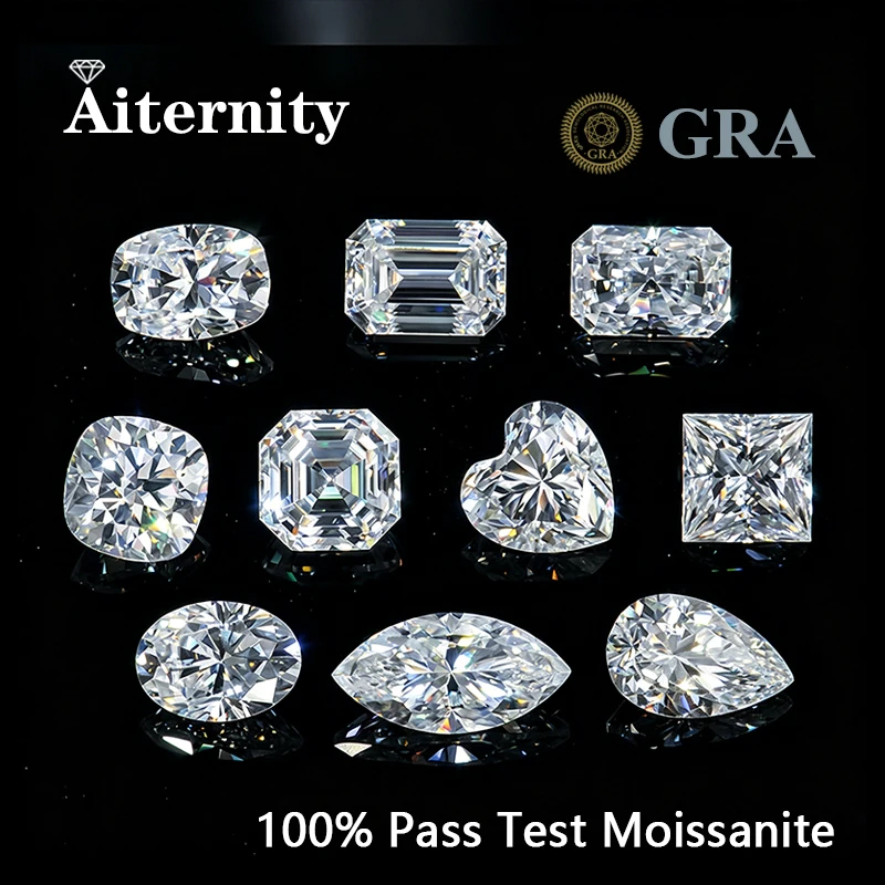 Factory Direct Sales Special Cut White Bulk Moissanite Oval / Pear / Radiant / Emerald /Heart / Princess / Cushion 0.1-10ct