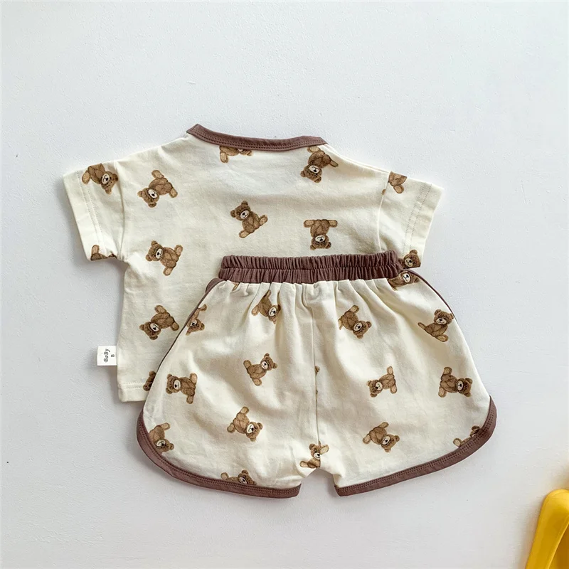 Infant Clothing For Baby Girl Clothes Sets Summer Newborn Baby Boy T-shirts + Shorts 2Pcs Baby Clothes Sets