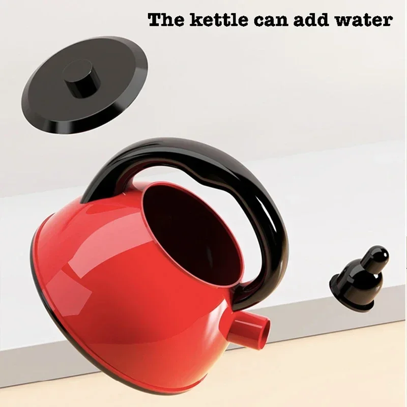 Educational Play House Interactive Toys for Children Kids Toys Pretend Play Red Kitchen Toys Simulation Food Cooking Girl's Boys