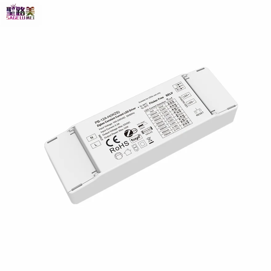 

AC110V-220V To 3-24VDC 1CH*(350-700mA) 12W Zigbee 3.0 Constant Current LED Driver 9-45VDC 100-450mA Controller For Lamp Beads