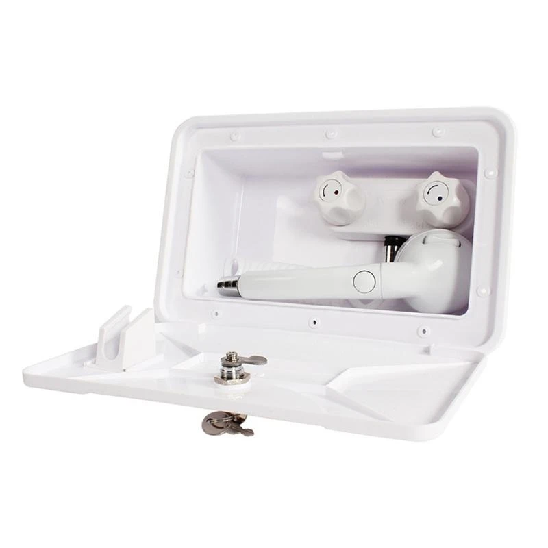 

Портативное устройство для душевого устройства RV с регулируемым брызгом с горячей/холодной водой.