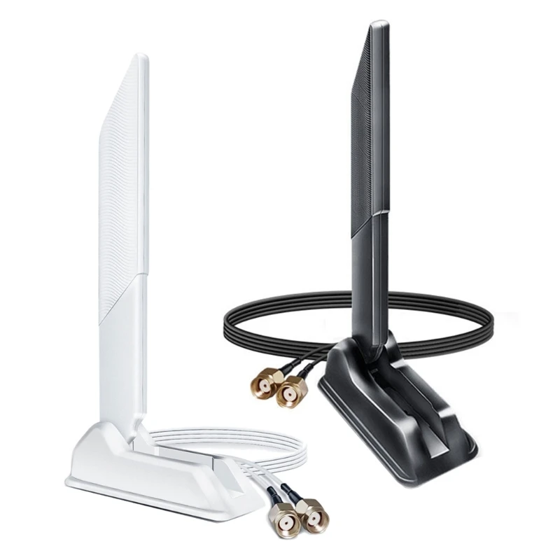 D7YC 2.4G 6G WiFi6Eアンテナ12dB高ゲイン折りたたみ式ブレードアンテナは、安定したワイヤレス接続のために2SMA内部スレッドを備えています