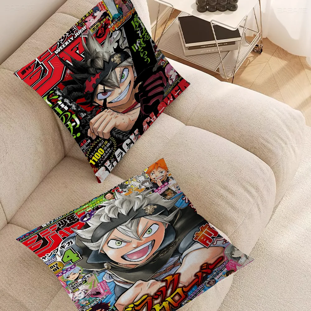 1PC Anime Black Clover Cushion Cover Car Throw Pillow Case For Sofa Car Christmas Gift 40x40cm 45x45cm