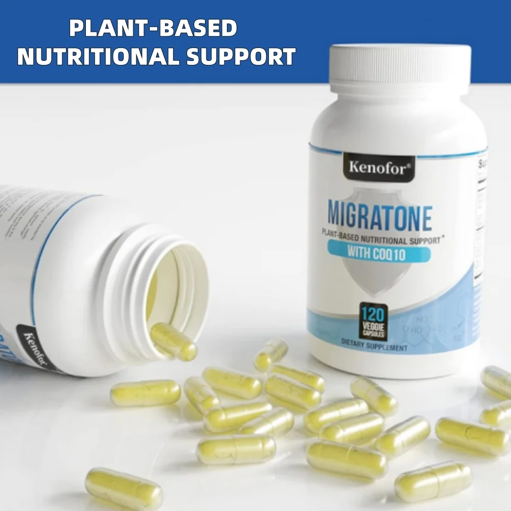 

Migratone Capsules - Botanical Nutritional Support with Ashwagandha, Celandine, Feverfew Extracts, Magnesium, and CoQ10