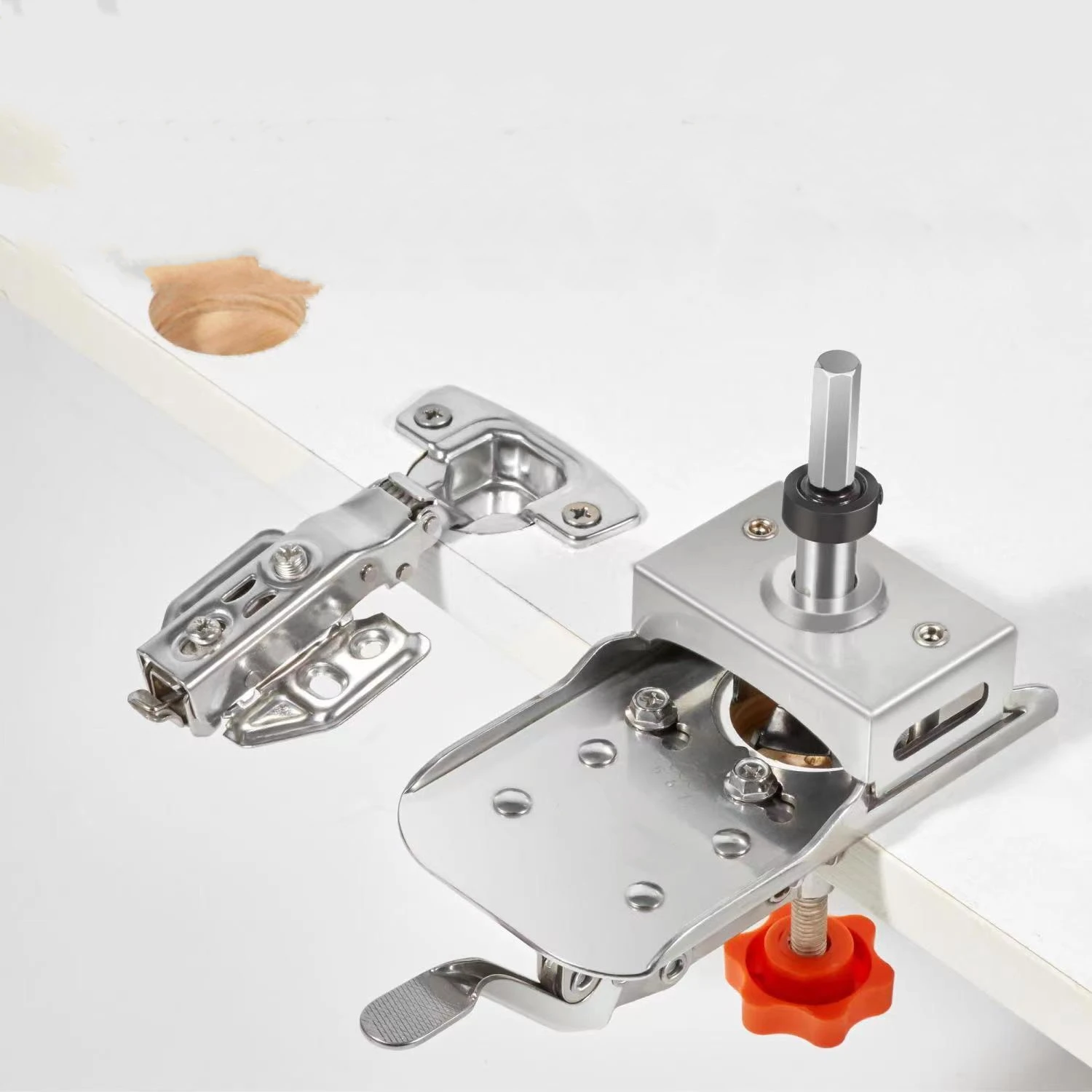 

35 мм прикрытый шарнир для сверления, деревообрабатывающий направляющий для сверления отверстий, локатор из нержавеющей стали, пластиковый шаблон для открывания отверстий, дверной инструмент