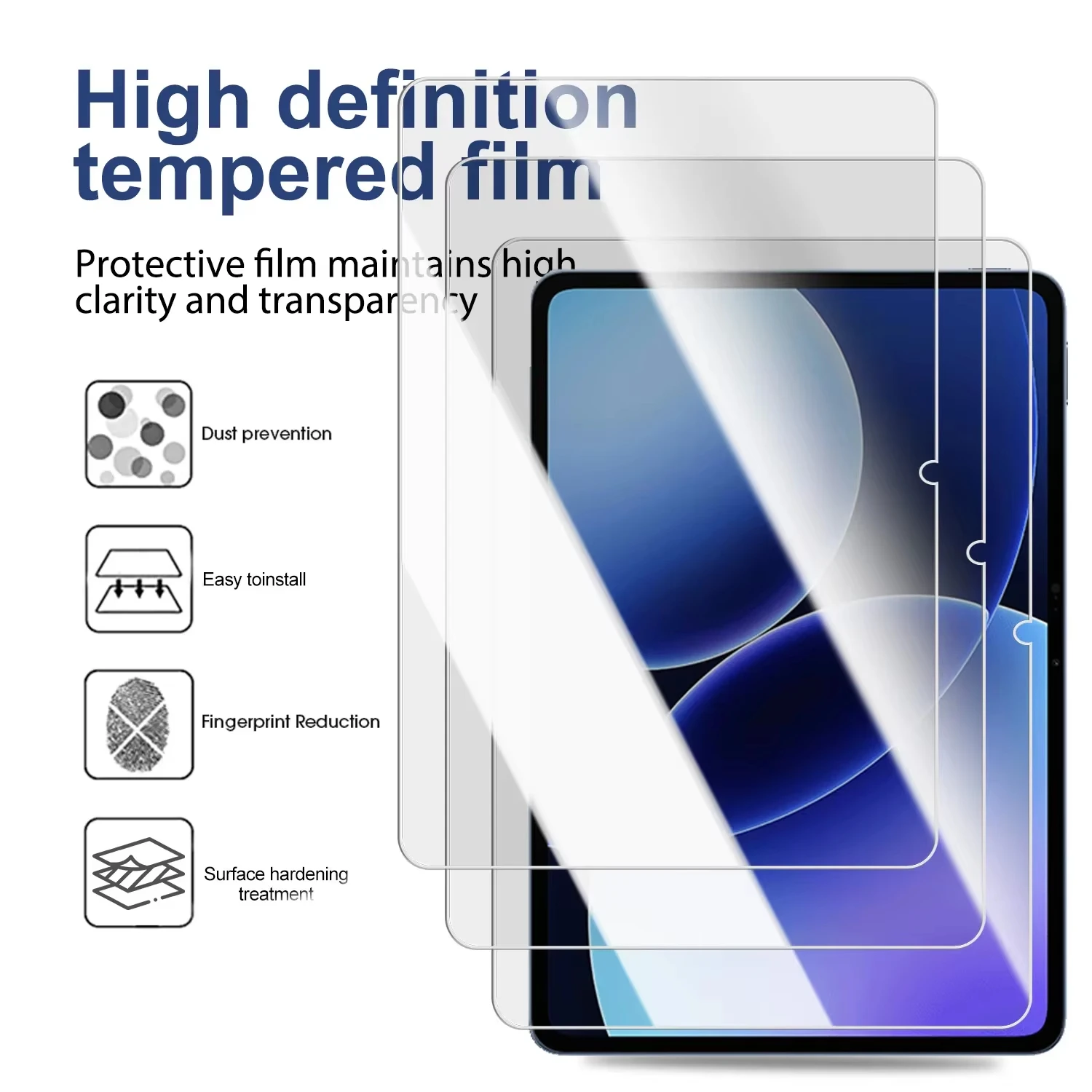 2PCS 9H Hardness Tempered Glass Easy Installation For Xiaomi Pad 8/8 Pro Tablet 11.2 Inch Screen Protector Easy to Install Glass