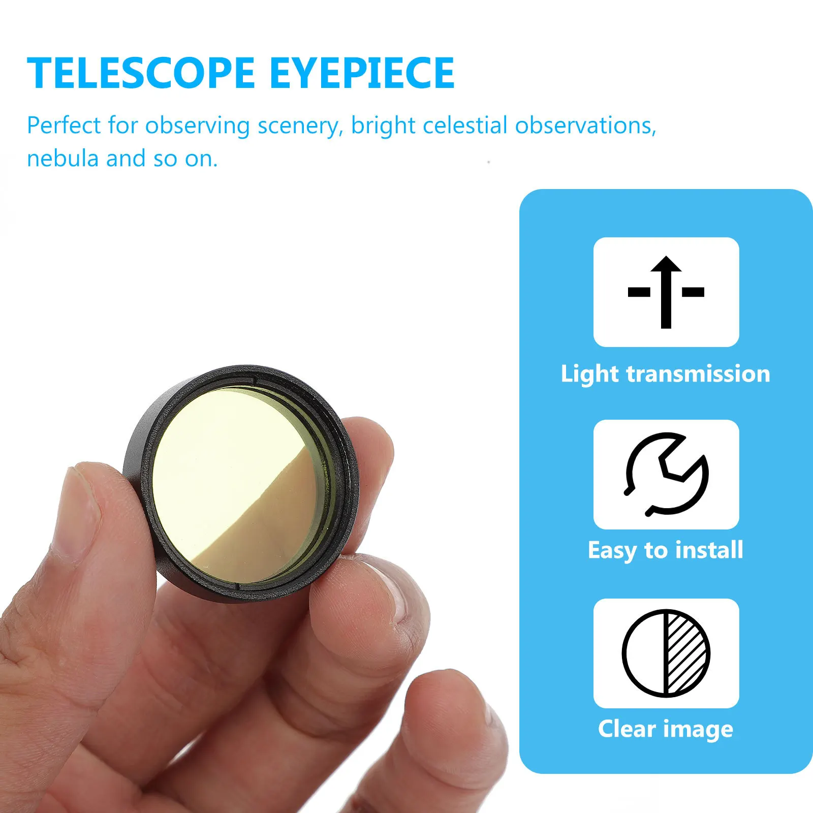 

Astronomical Telescope Planet Filter Ultra-Thin Moon Filter 1.25 Inch Light Reducer Lunar Observation Accessories